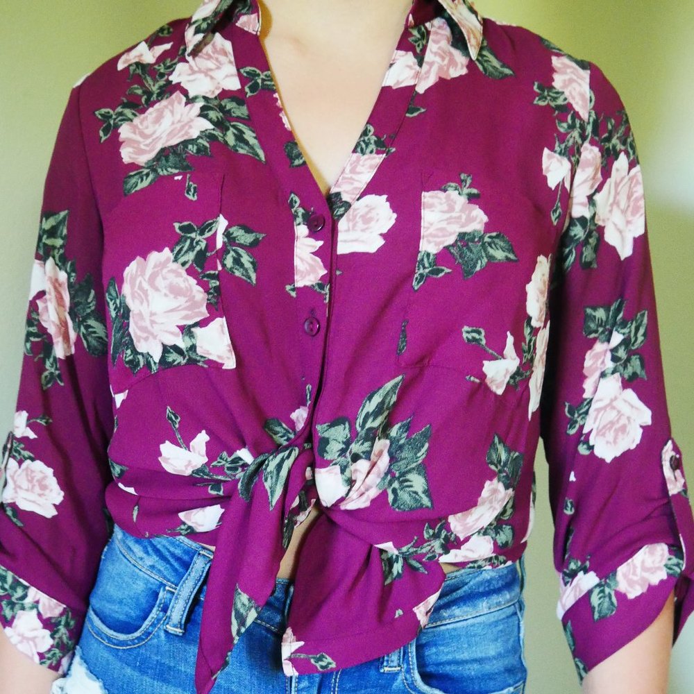 Fortune + Ivy Rose Button-up Blouse
